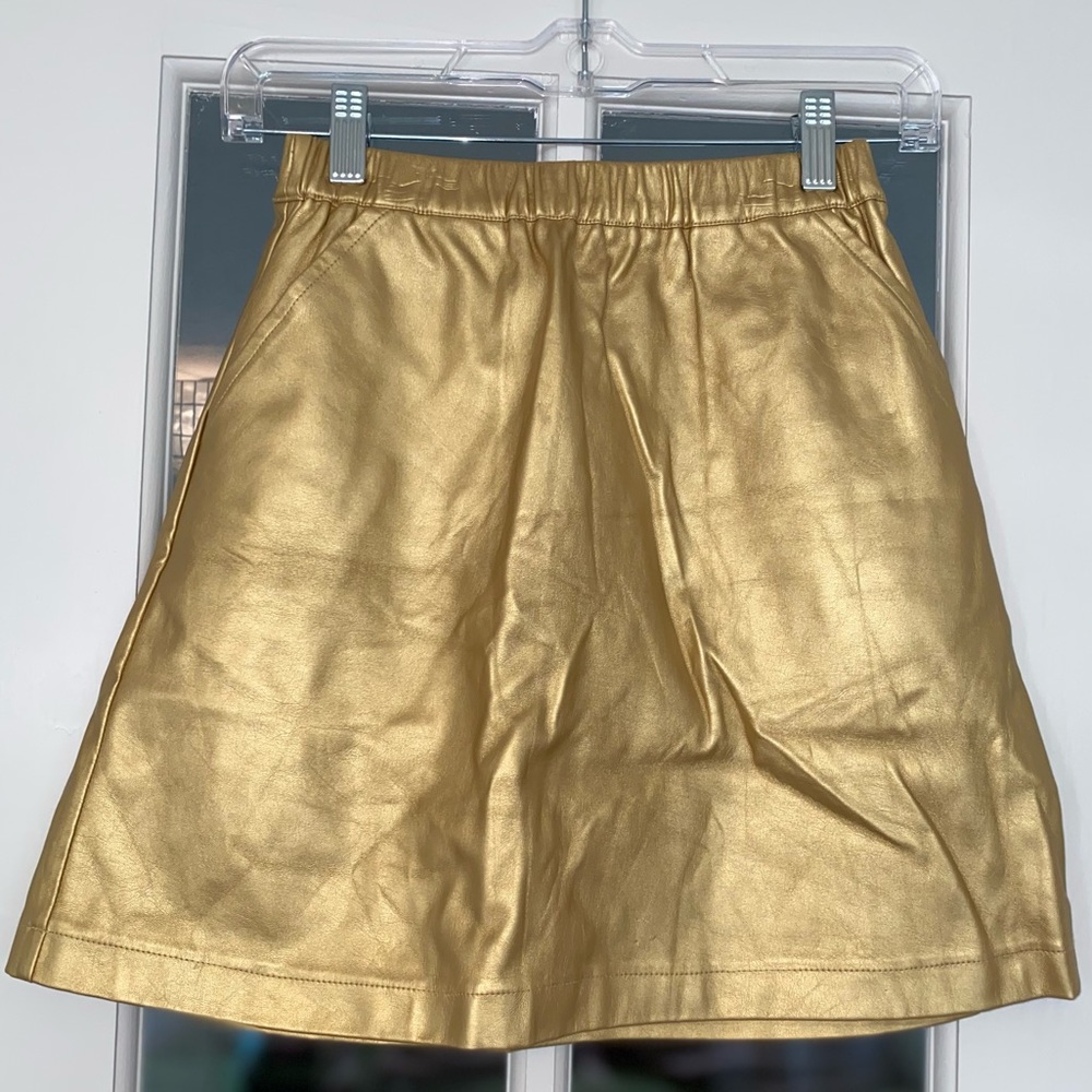 Imoga metallic gold skirt with pockets